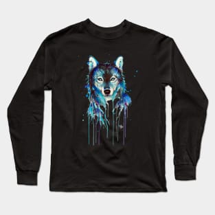 Splash artwork Wolf Long Sleeve T-Shirt